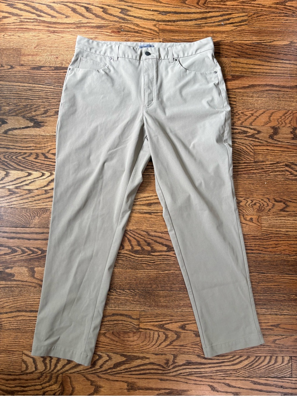 VRST Mens 36x30 Beige Slim Fit Commuter Golf Pants Stretch 5 Pocket Chino Pants